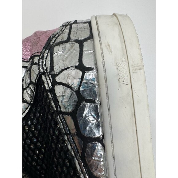 P448 Women's Queens Glitter Mid-Top Sneakers Size 39 EU 8.5 US - Picture 4 of 14